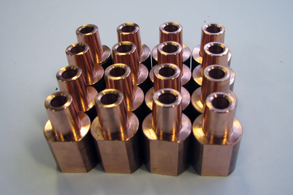 Serie koperen precisiecomponenten, CNC gedraaid