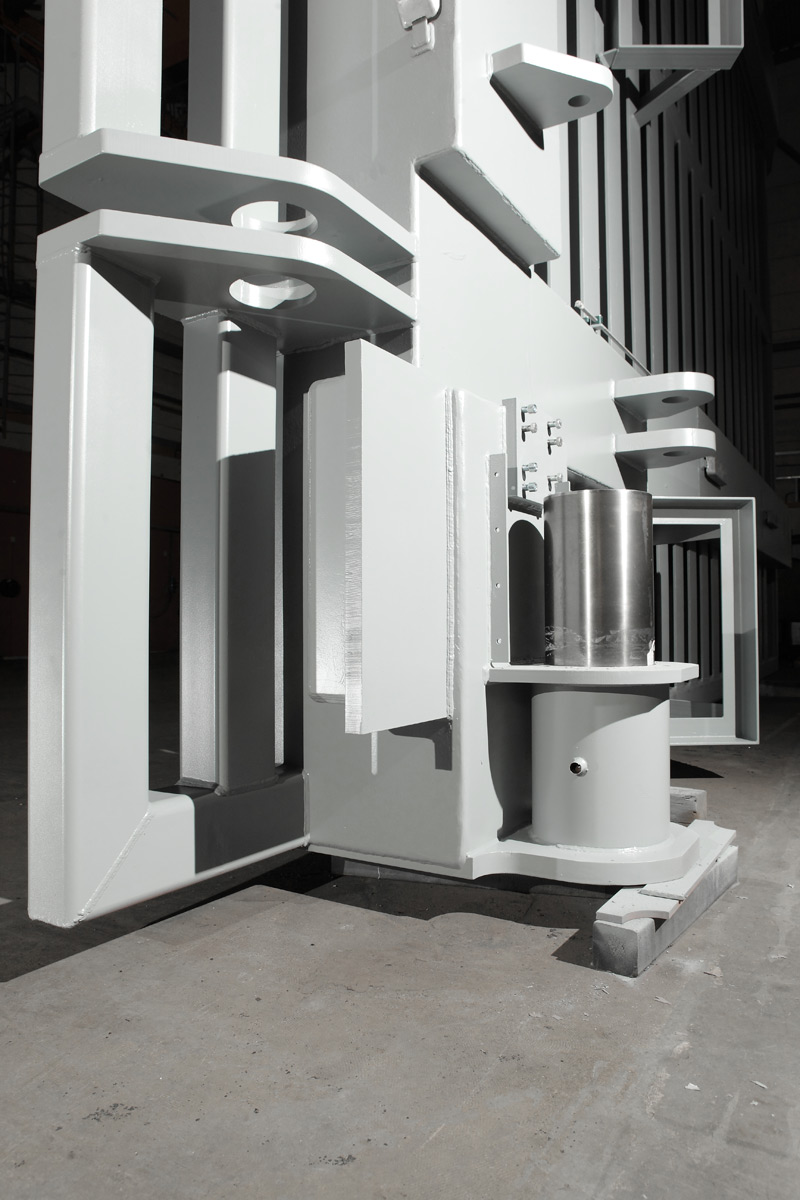 Constructiewerk aan de moonpool door
