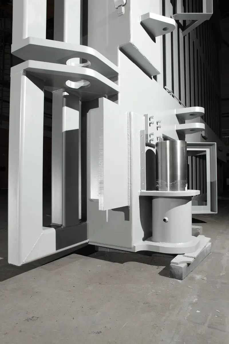 Constructiewerk aan de moonpool door